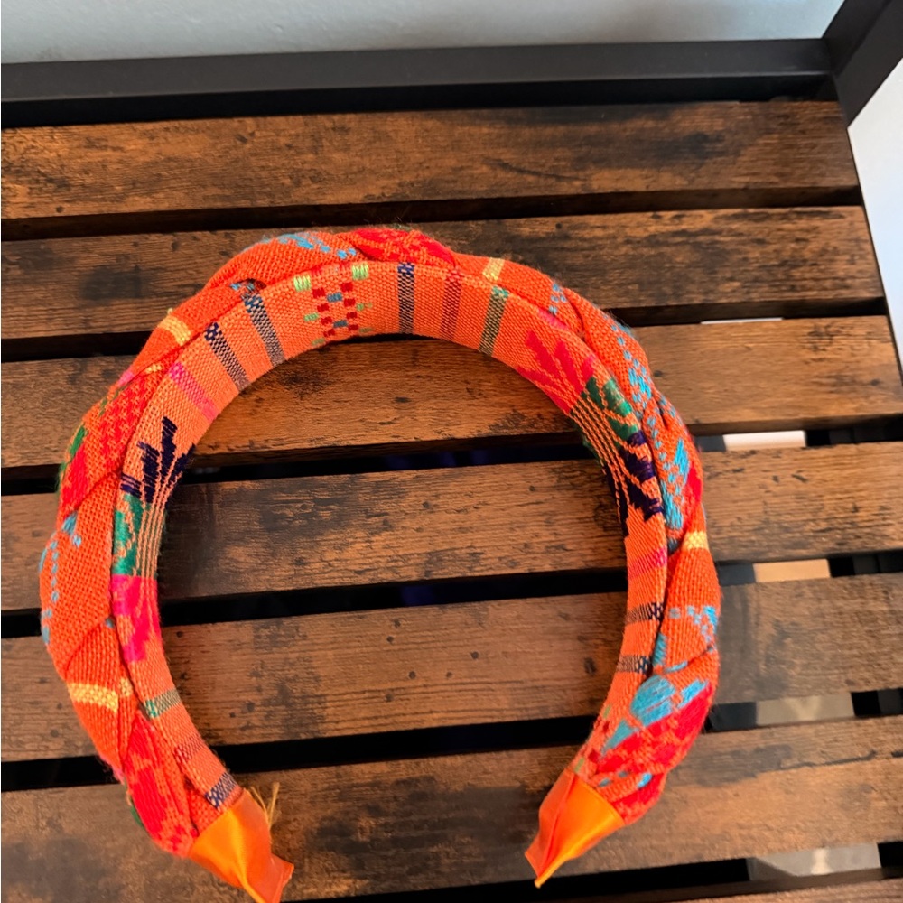 Orange Patterned Padded Headband